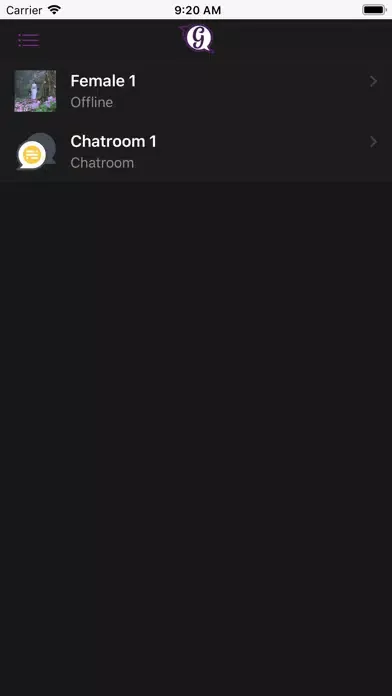 The GChat應用截圖