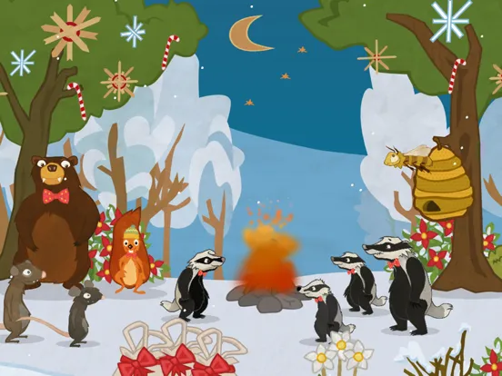 Tangkapan skrin Squirrel & Bär - Wintersause iPad 