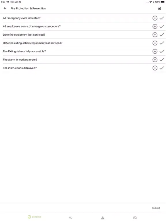 TGO Checklist iPad  스크린샷
