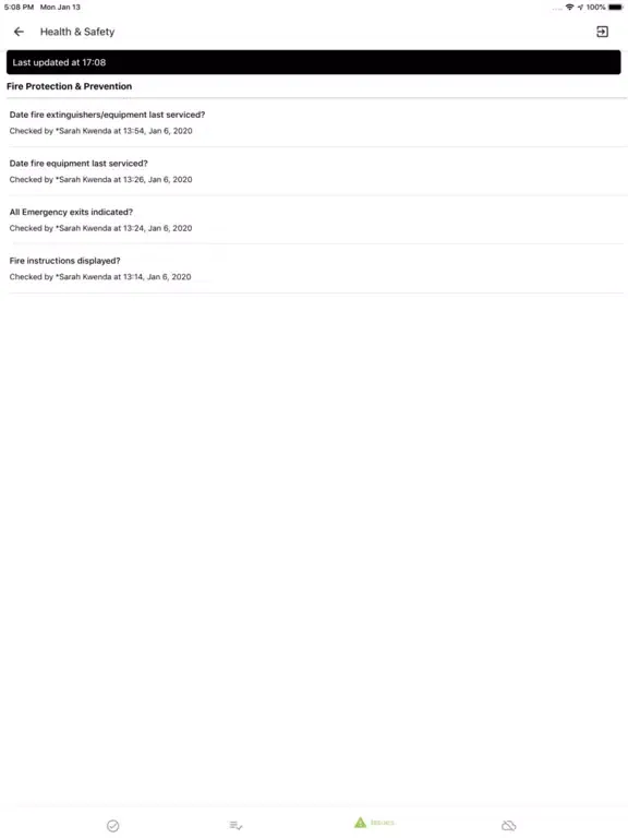 TGO Checklist iPad  스크린샷