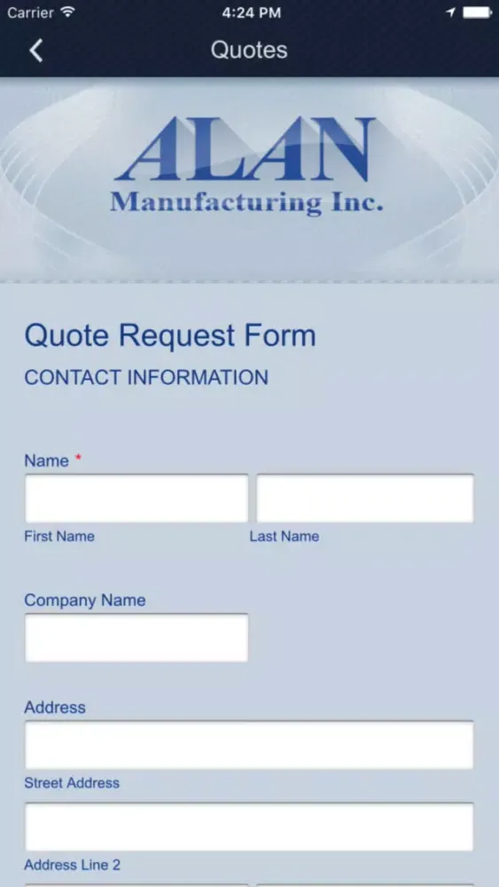 Tangkapan skrin Alan Manufacturing, Inc.