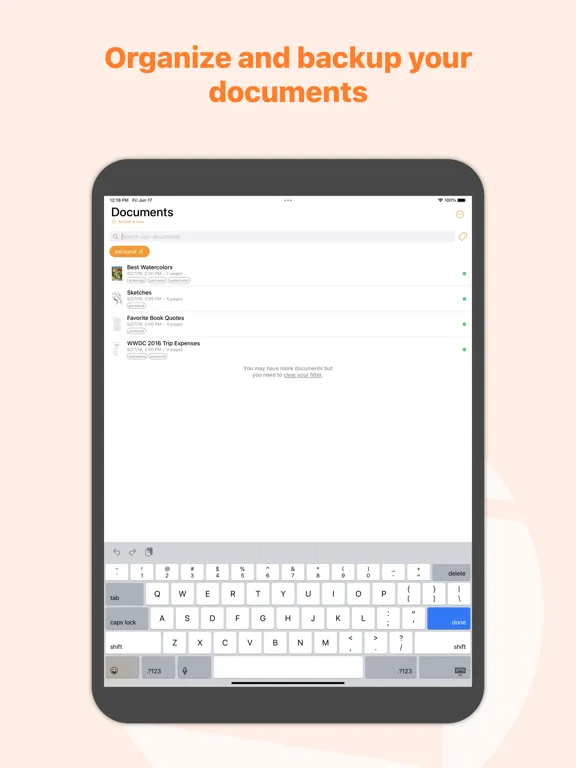 Tangkapan layar Genius Scan Enterprise - PDF iPad 