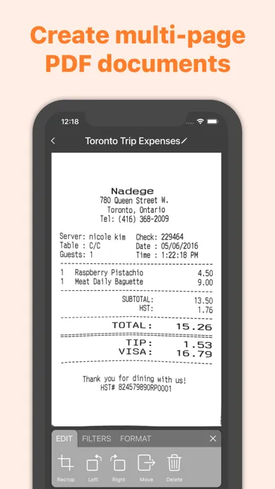 Tangkapan layar Genius Scan Enterprise - PDF