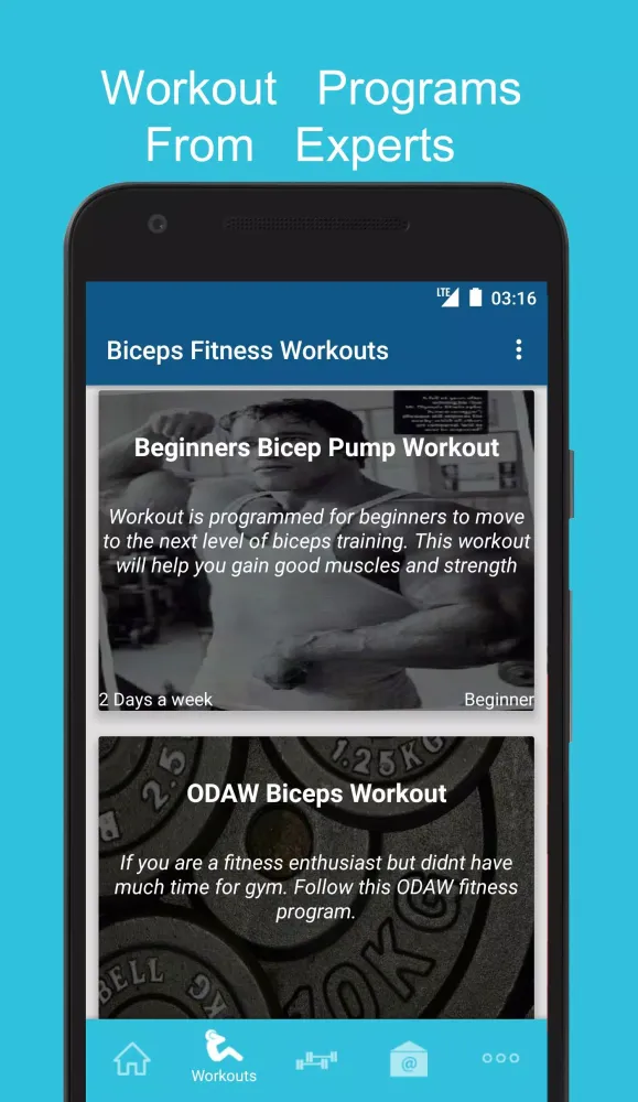ภาพหน้าจอของ Biceps Fitness Workouts