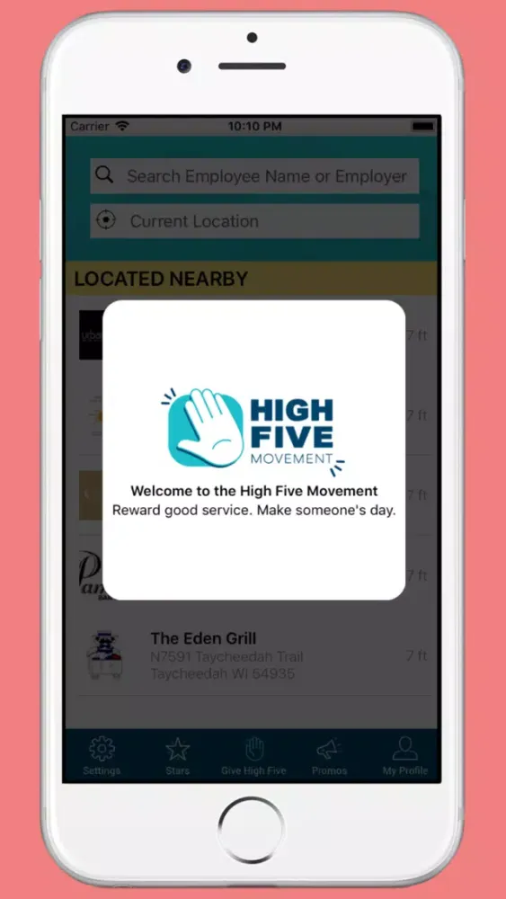 Zrzuty ekranu High Five Movement