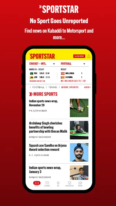 Скриншоты Sportstar: Live Sports & News