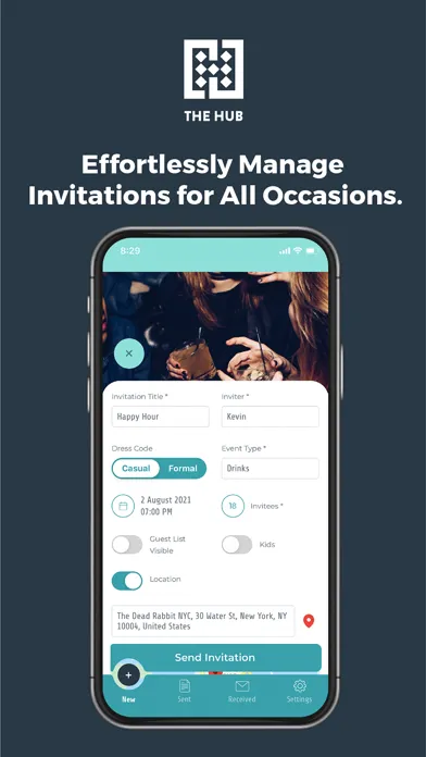 Hub App | Party Invite & RSVP Ekran Görüntüleri