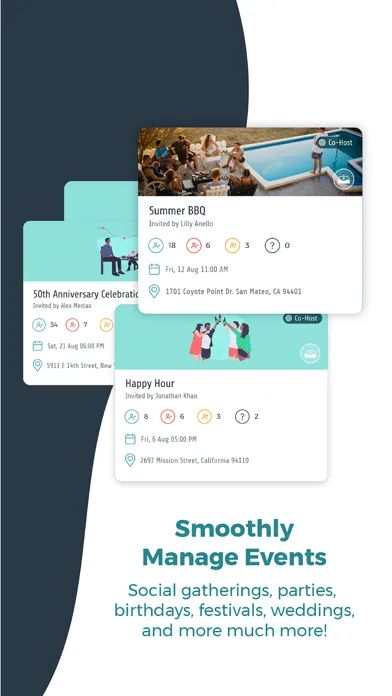 Hub App | Party Invite & RSVP Ekran Görüntüleri