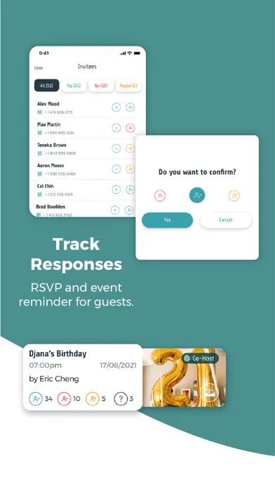 Hub App | Party Invite & RSVP Ekran Görüntüleri