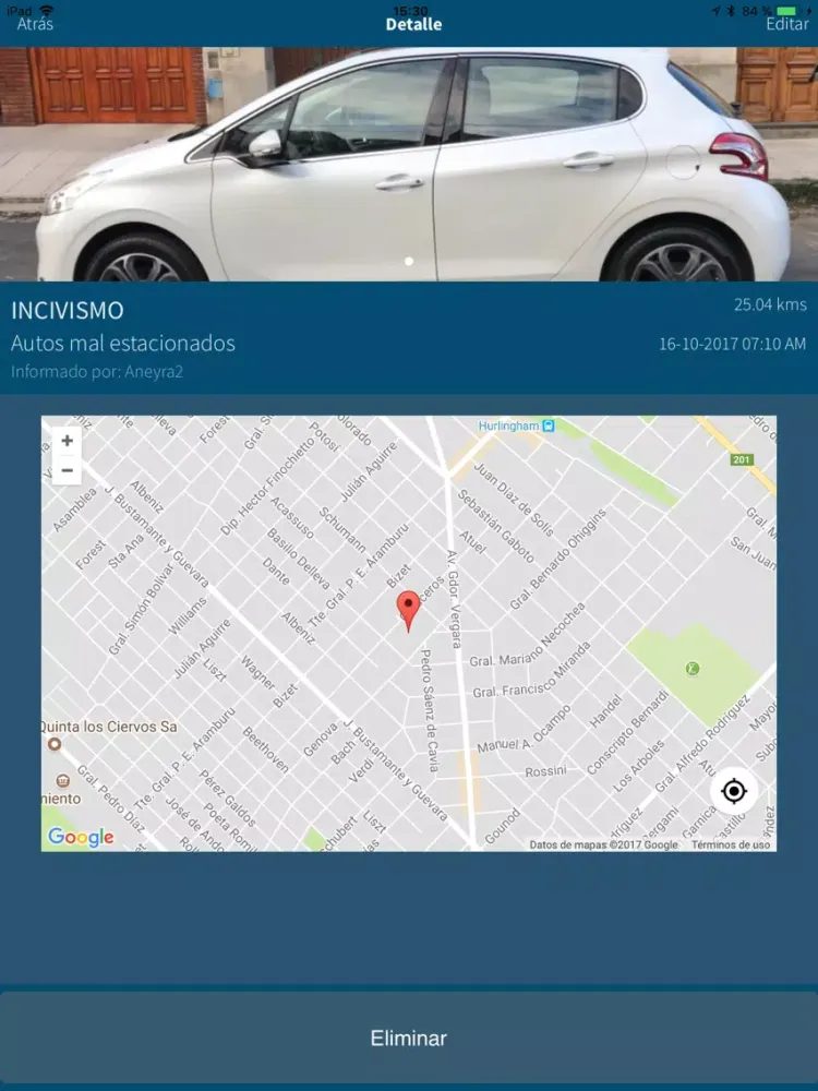 Tangkapan layar Civico iPad 