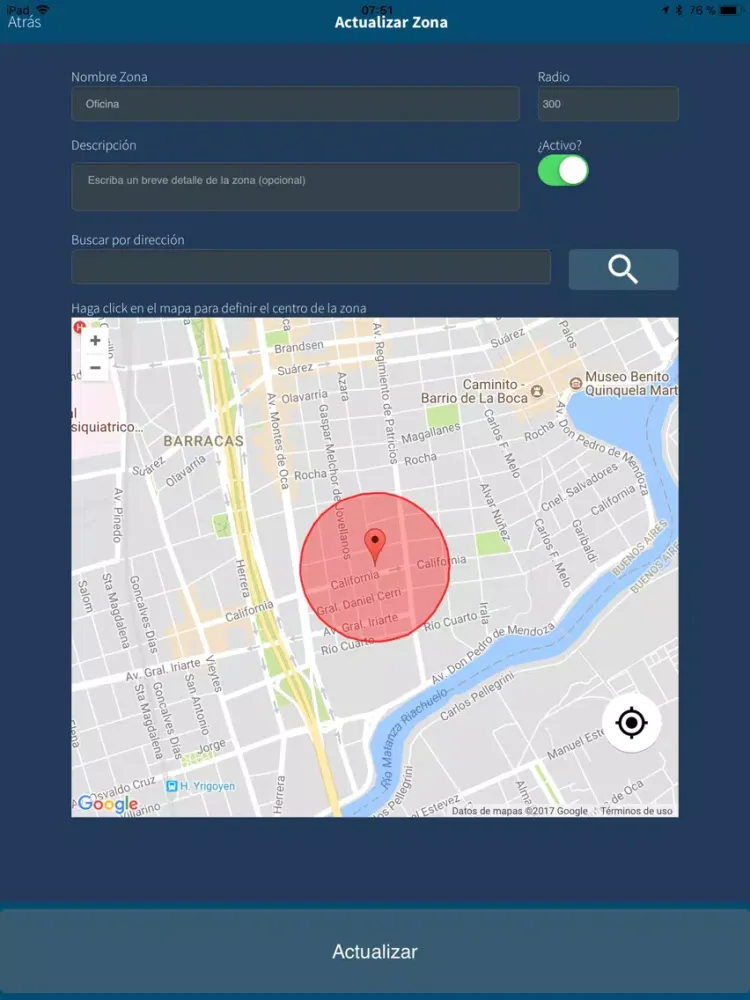 Tangkapan layar Civico iPad 