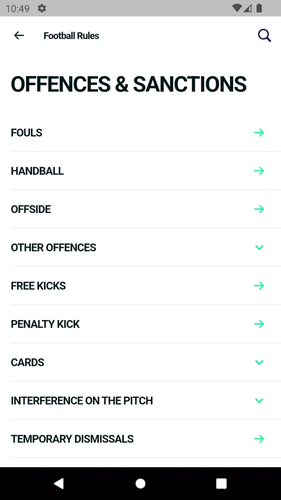 Football Rules Ekran Görüntüleri
