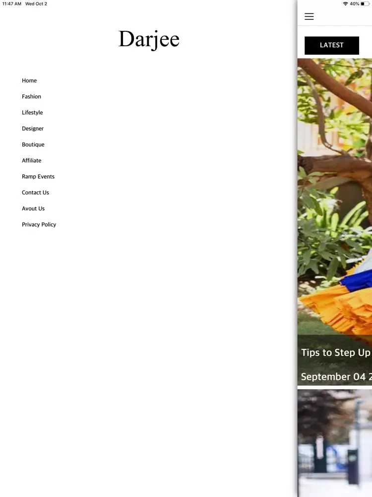 ภาพหน้าจอของ Darjee iPad 