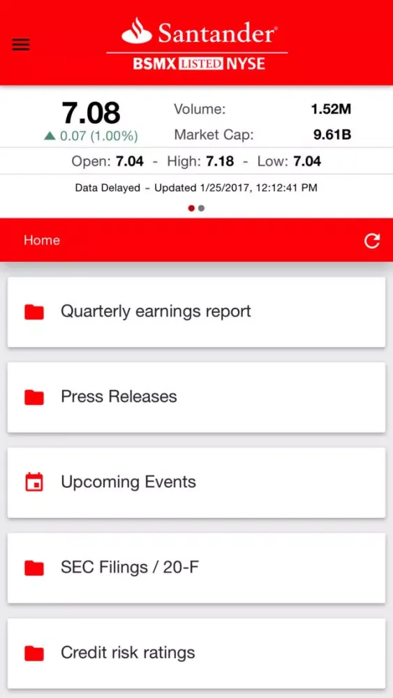 Santander Mexico IR স্ক্রিনশট
