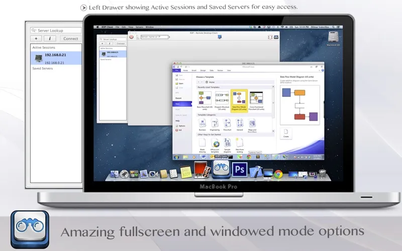 ภาพหน้าจอของ RDP Client
