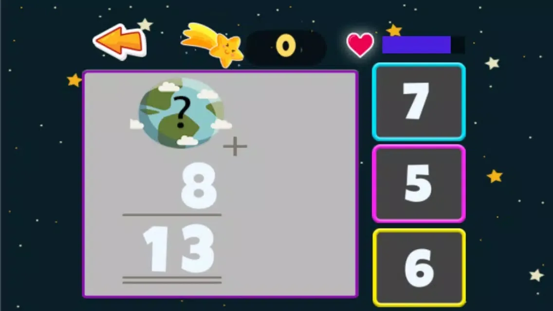 Math Game Galaxy for 1st Grade سکرین شاٹس