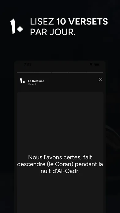 Capturas de tela do Dix Versets - Lecture du Coran
