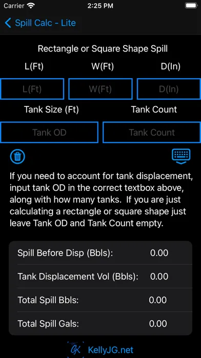 Spill Volume Calculator स्क्रीनशॉट