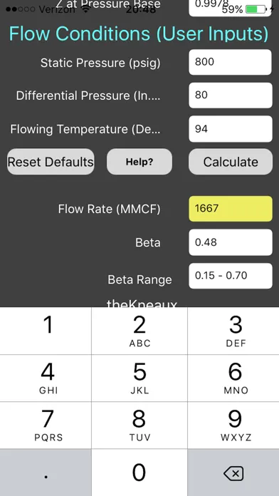 Gas Volume Calc 스크린샷