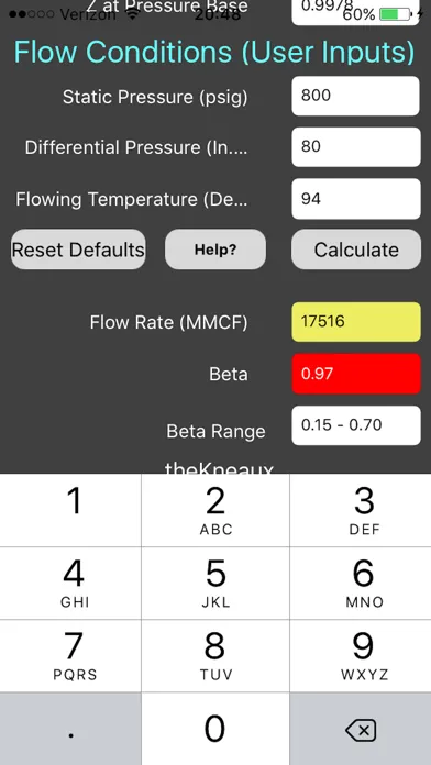 Gas Volume Calc 스크린샷