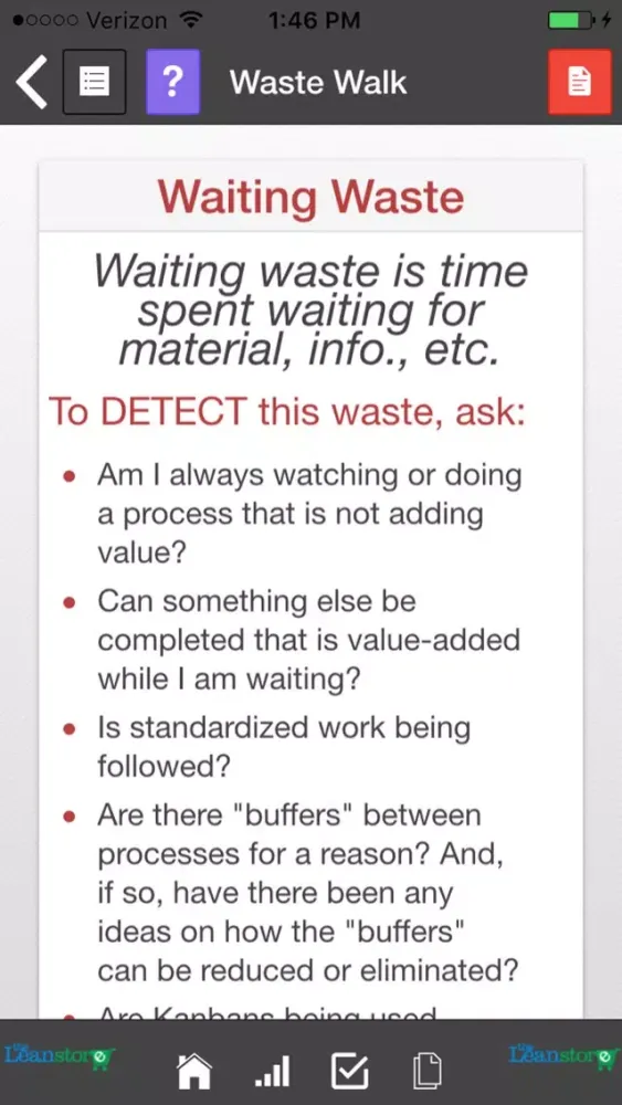 Ảnh chụp màn hình của Lean Waste Audit and Waste Walk