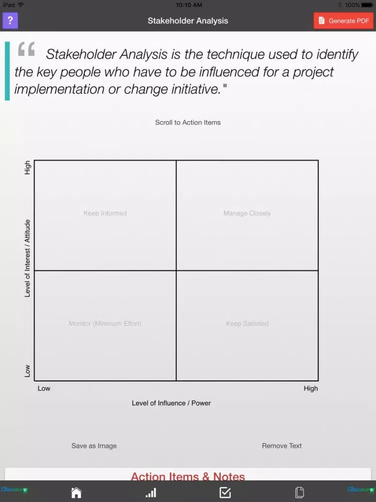 Screenshot di Lean Stakeholder Analysis iPad 