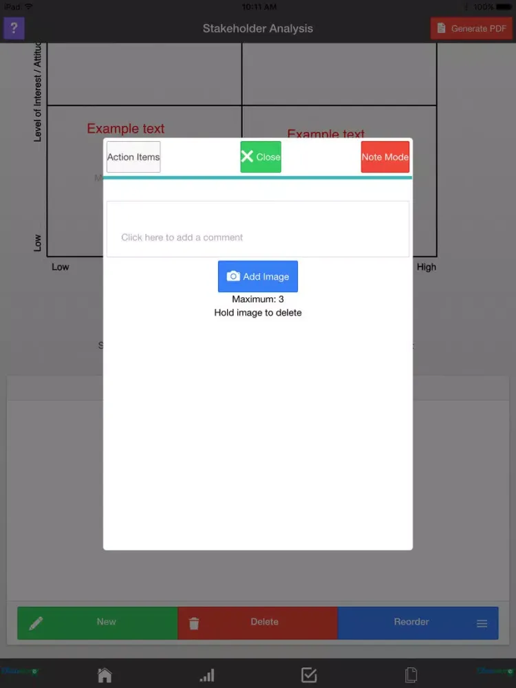 Screenshot di Lean Stakeholder Analysis iPad 