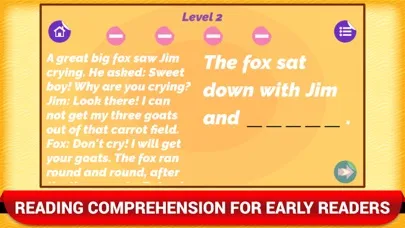 Reading Comprehension Fun Game Screenshots
