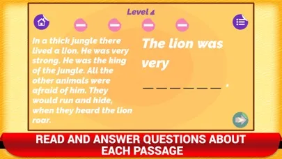 Reading Comprehension Fun Game Screenshots