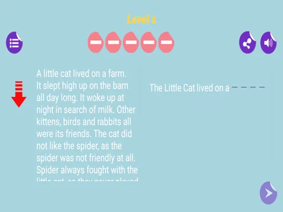 Tangkapan skrin English Comprehension Reading iPad 