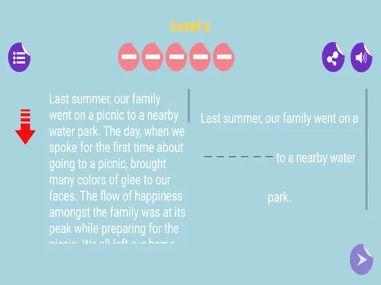 Tangkapan skrin English Comprehension Reading iPad 