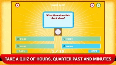 Tangkapan skrin Math Telling Time Clock Game