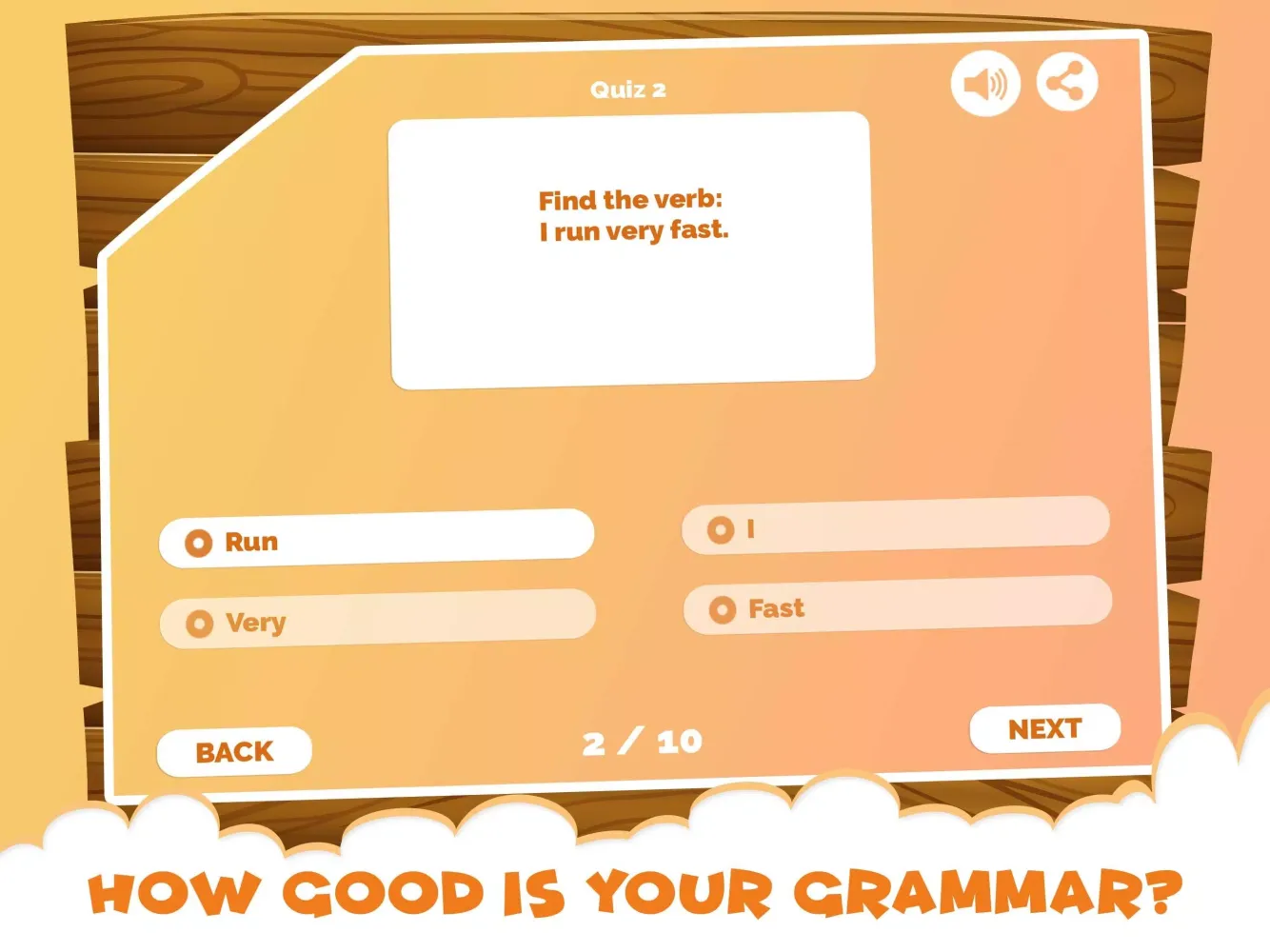Capturas de pantalla de English Grammar Verb Quiz Apps