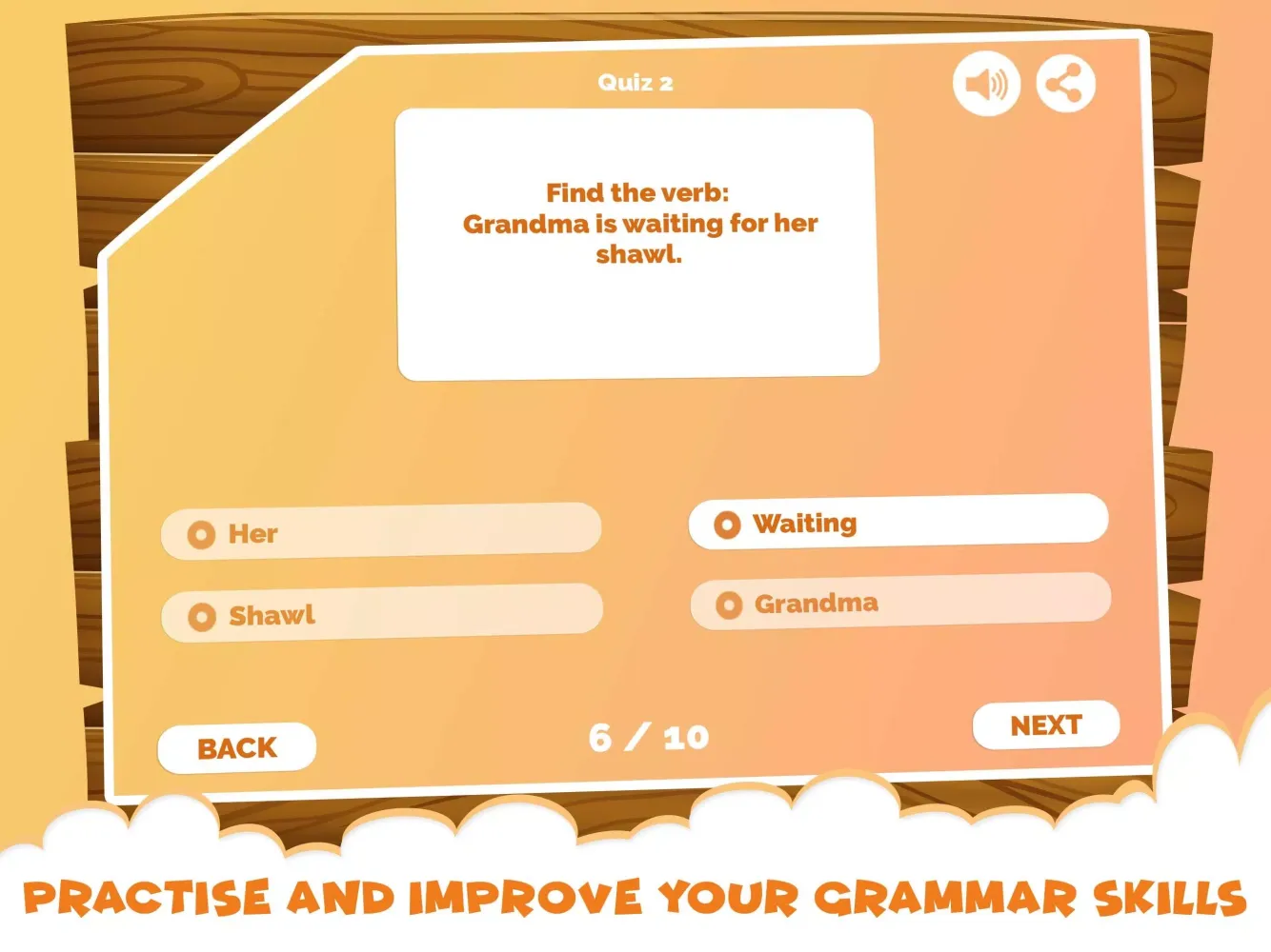 Capturas de pantalla de English Grammar Verb Quiz Apps