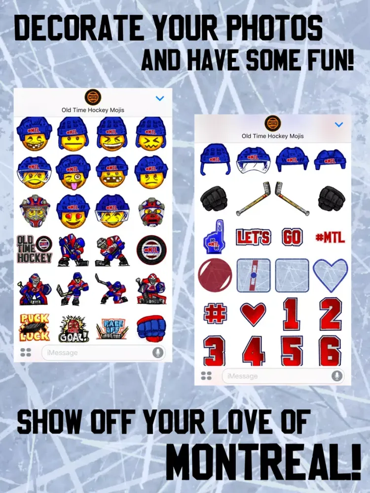 صور Old Time Hockey Mojis - #MTL iPad 