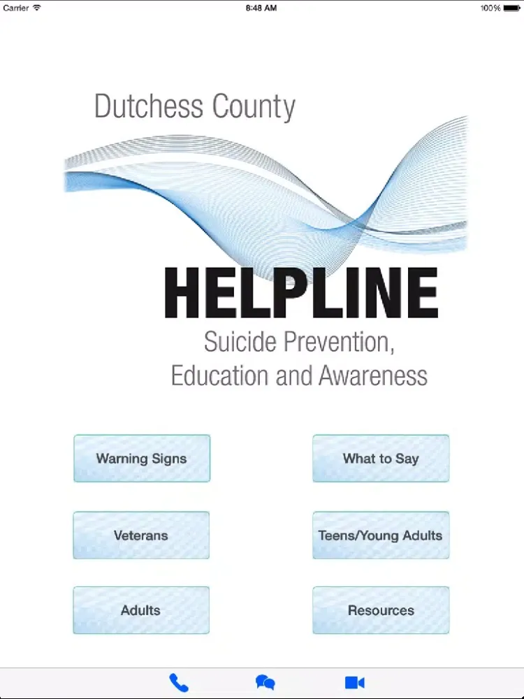Dutchess County HELPLINE iPad  Screenshots