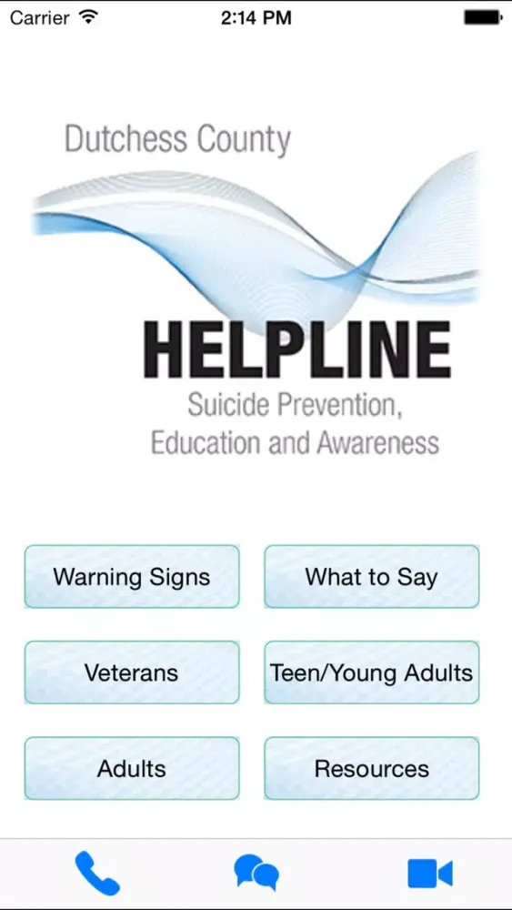 Dutchess County HELPLINE Screenshots