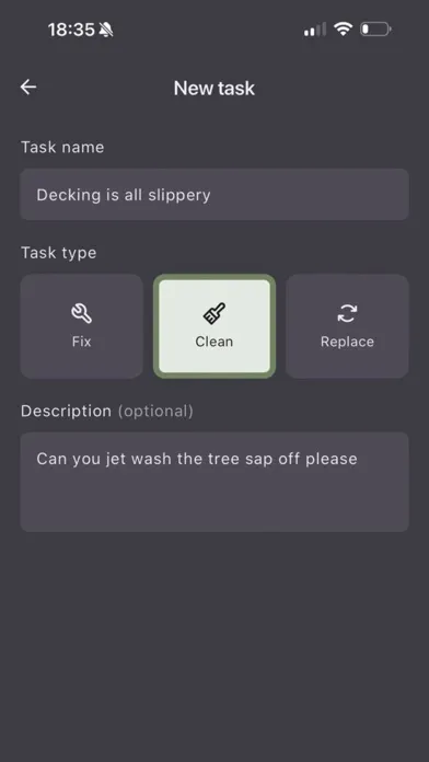Zrzuty ekranu The Maintain App Property