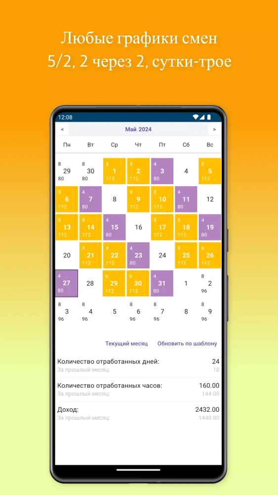 Timesheet Screenshots