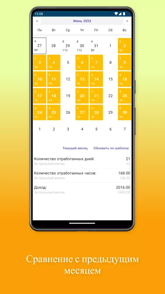 Timesheet Screenshots
