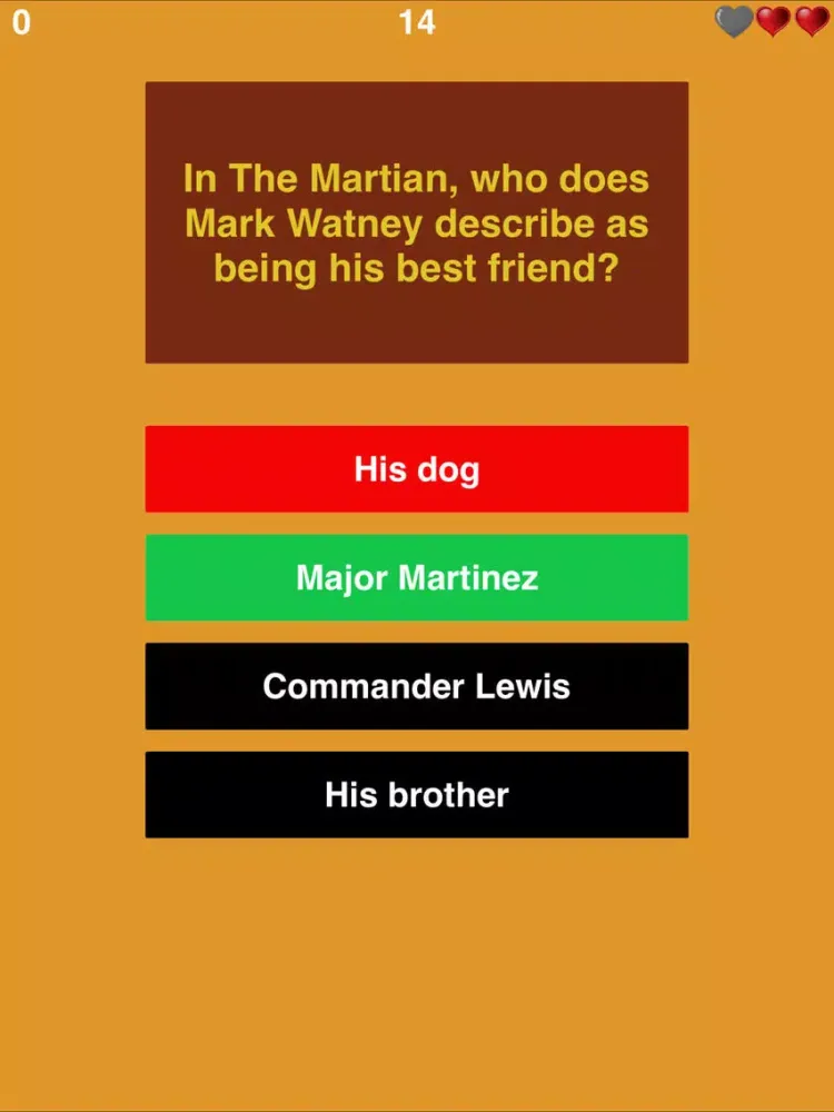Trivia for The Martian - Super Fan Quiz for The Martian Trivia - Collector's Edition iPad  স্ক্রিনশট
