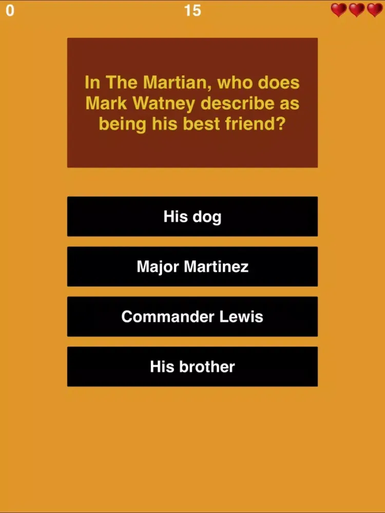 Trivia for The Martian - Super Fan Quiz for The Martian Trivia - Collector's Edition iPad  স্ক্রিনশট