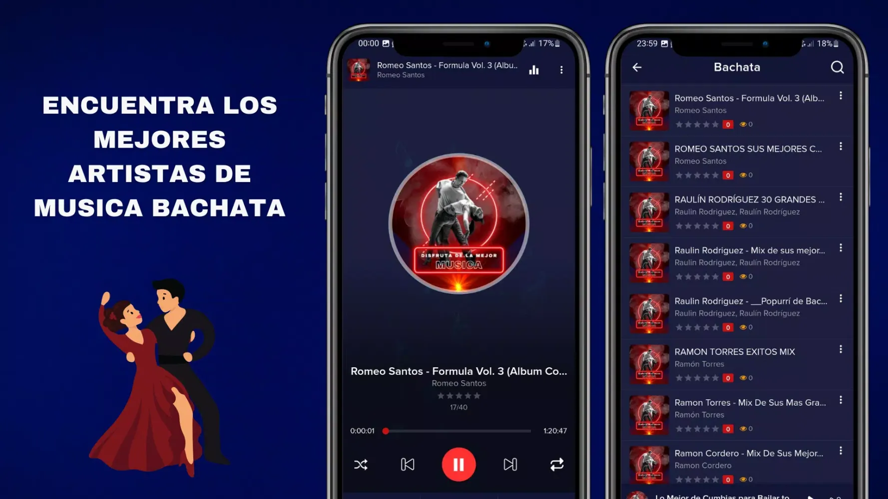 Capturas de pantalla de Música Bachata mix