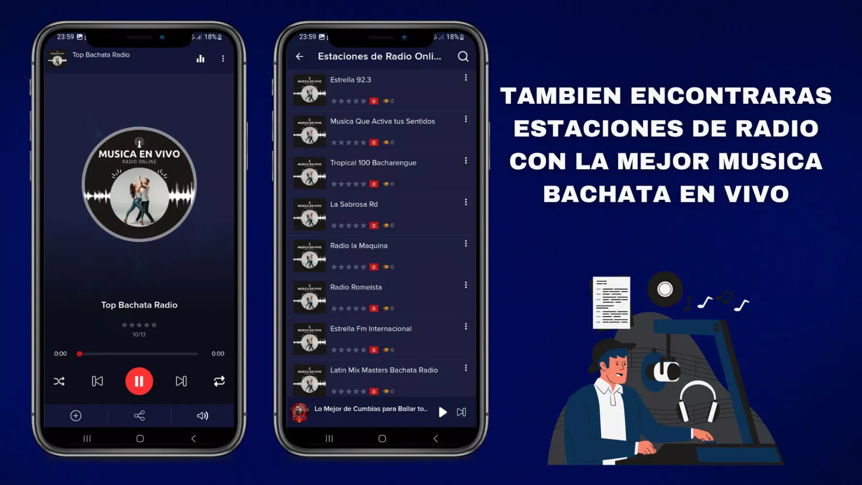 Capturas de pantalla de Música Bachata mix