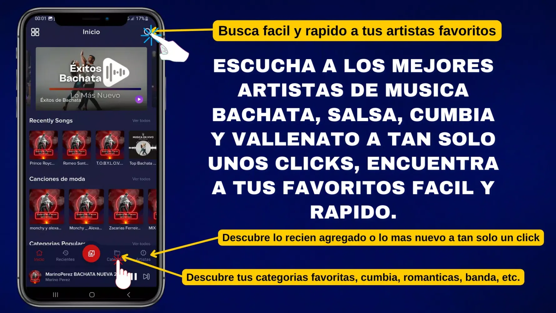 Capturas de pantalla de Música Bachata mix
