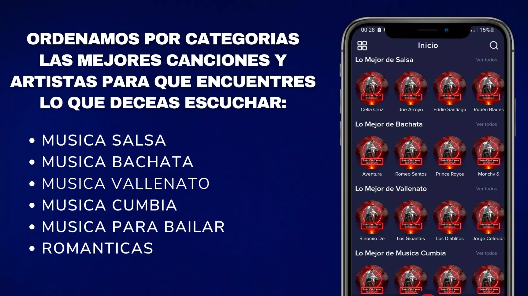 Capturas de pantalla de Música Bachata mix