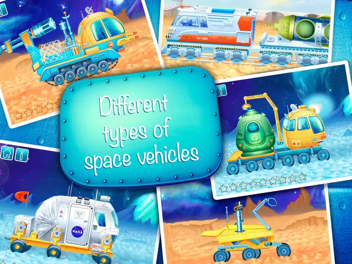 Ảnh chụp màn hình của Tiny space vehicles: cosmic cars for kids iPad 