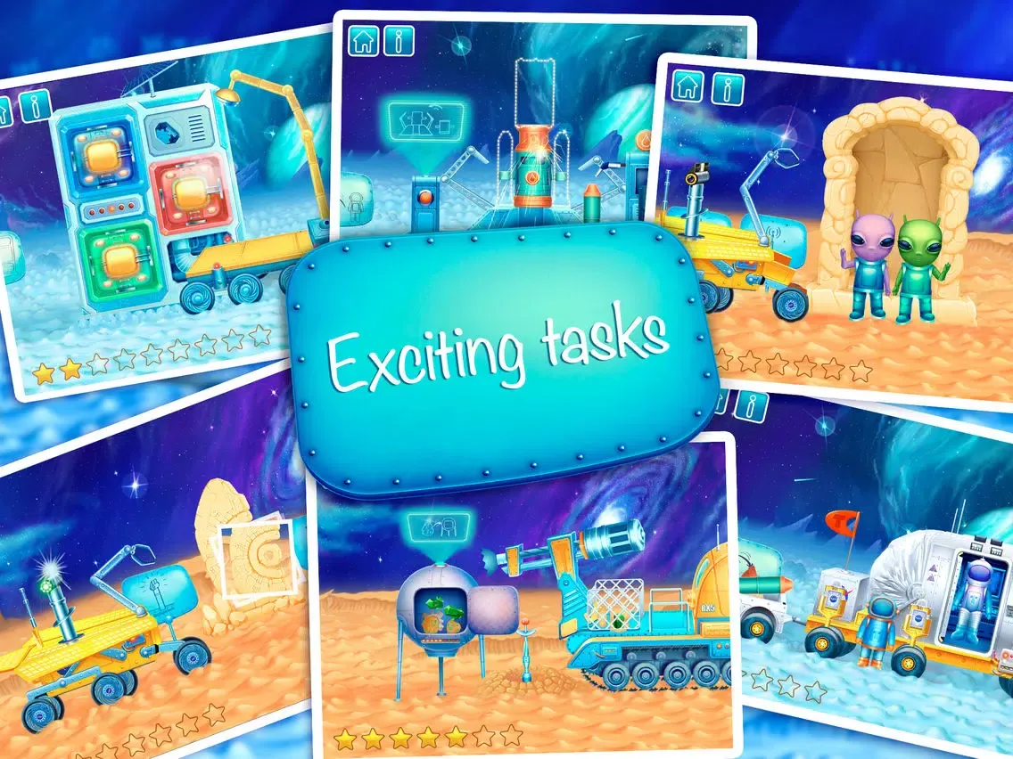 Ảnh chụp màn hình của Tiny space vehicles: cosmic cars for kids iPad 