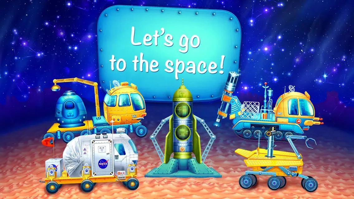 Ảnh chụp màn hình của Tiny space vehicles: cosmic cars for kids