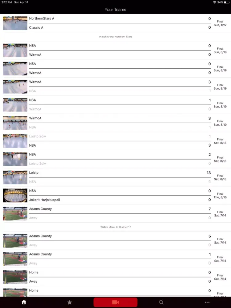 Ảnh chụp màn hình của myLiveGame iPad 